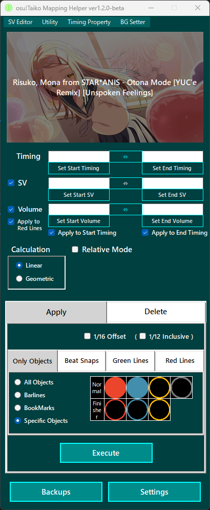 SV Editor window